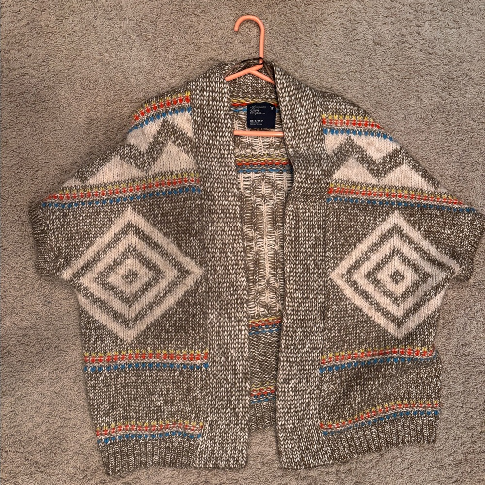 American Eagle Outfitters Multicolor Patterned Cardigan